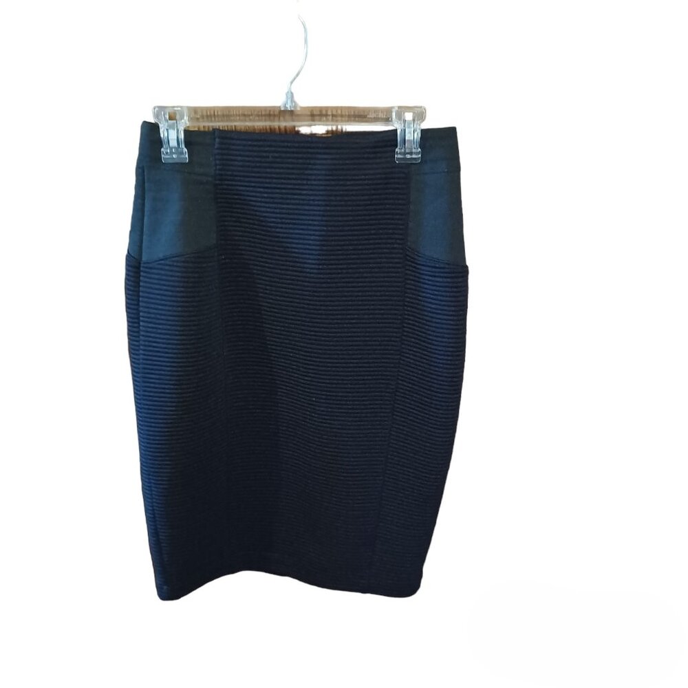 Belle Sky Black Pencil Skirt EUC